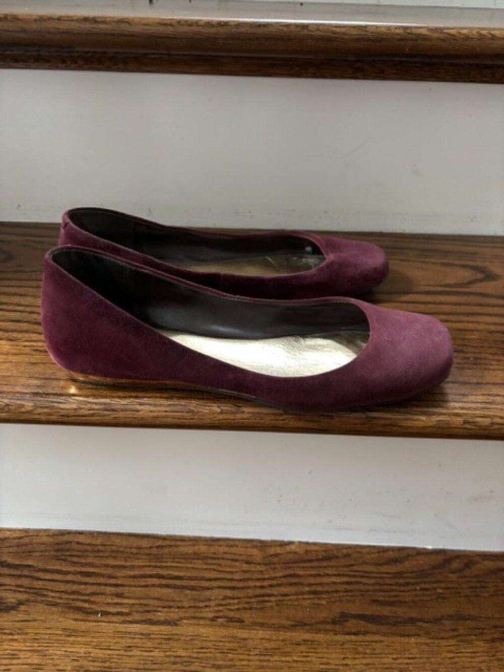 BCBGeneration Burgundy Suede Ballet Flats